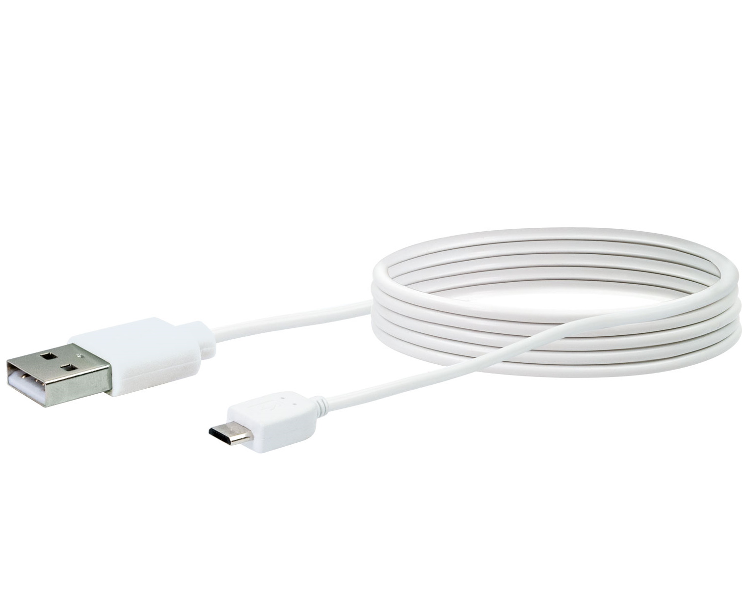 Schwaiger LK200M 2 meter witte Micro USB oplaadkabel