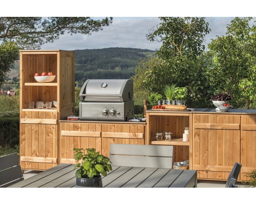 Tuinkast/buitenkeuken type 453 dressoir incl. 2 deuren 120 x 77 x 58 cm Douglasspar