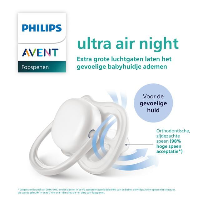 Philips Avent Soother Air Nighttime 6-18M GX2