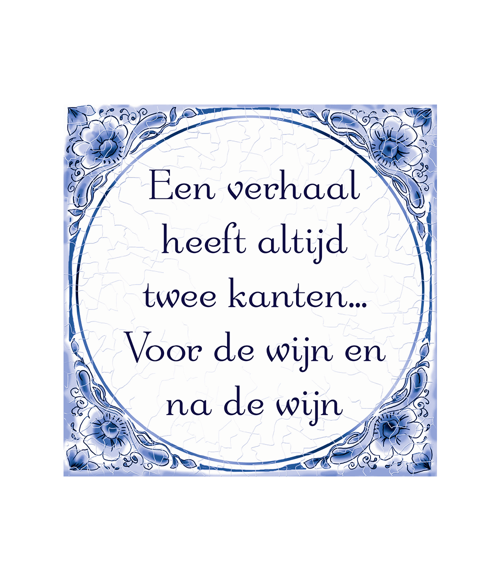Verhaal Twee Kanten Delftsblauw Tegel