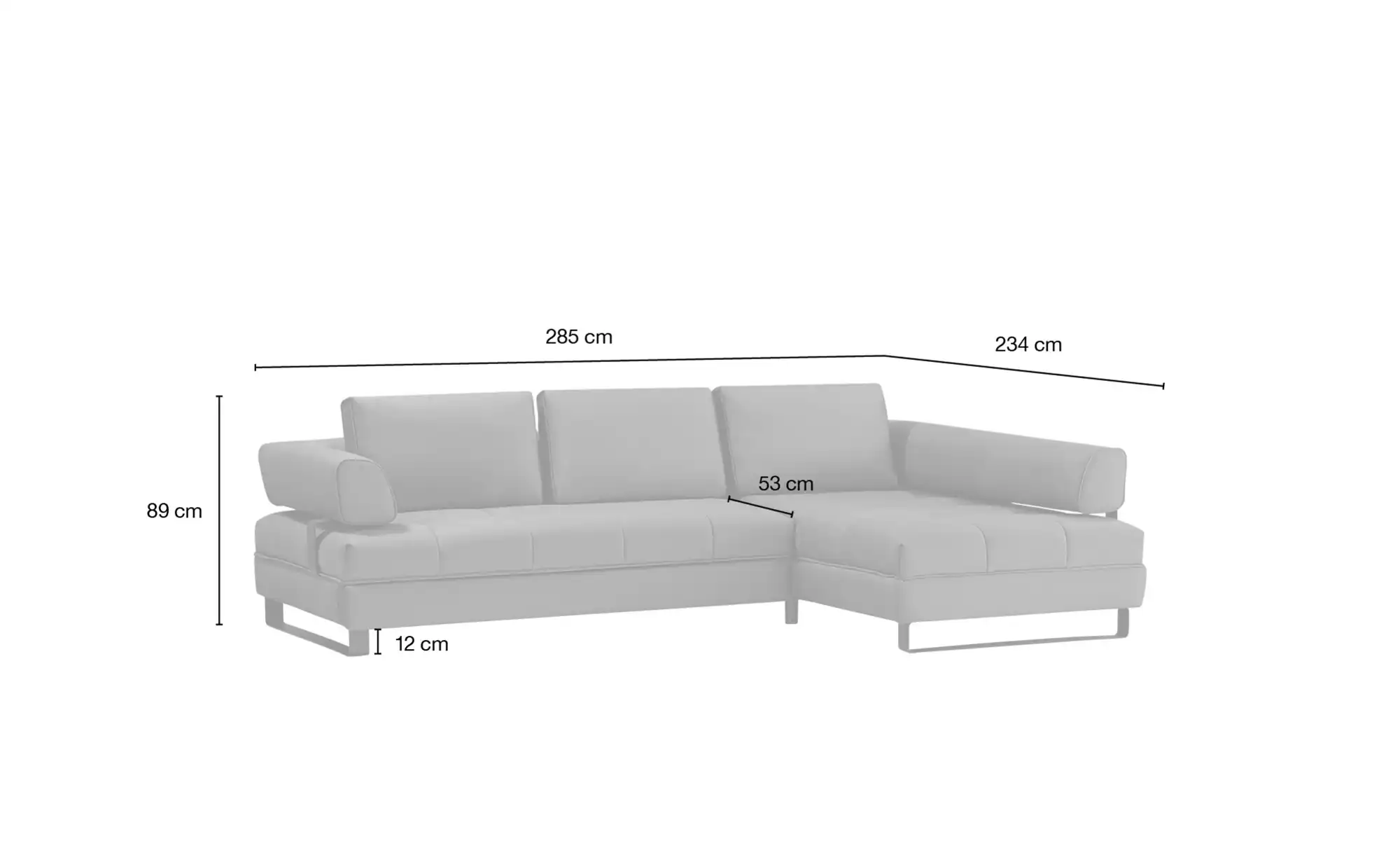 switch Ecksofa in Lederoptik Havana