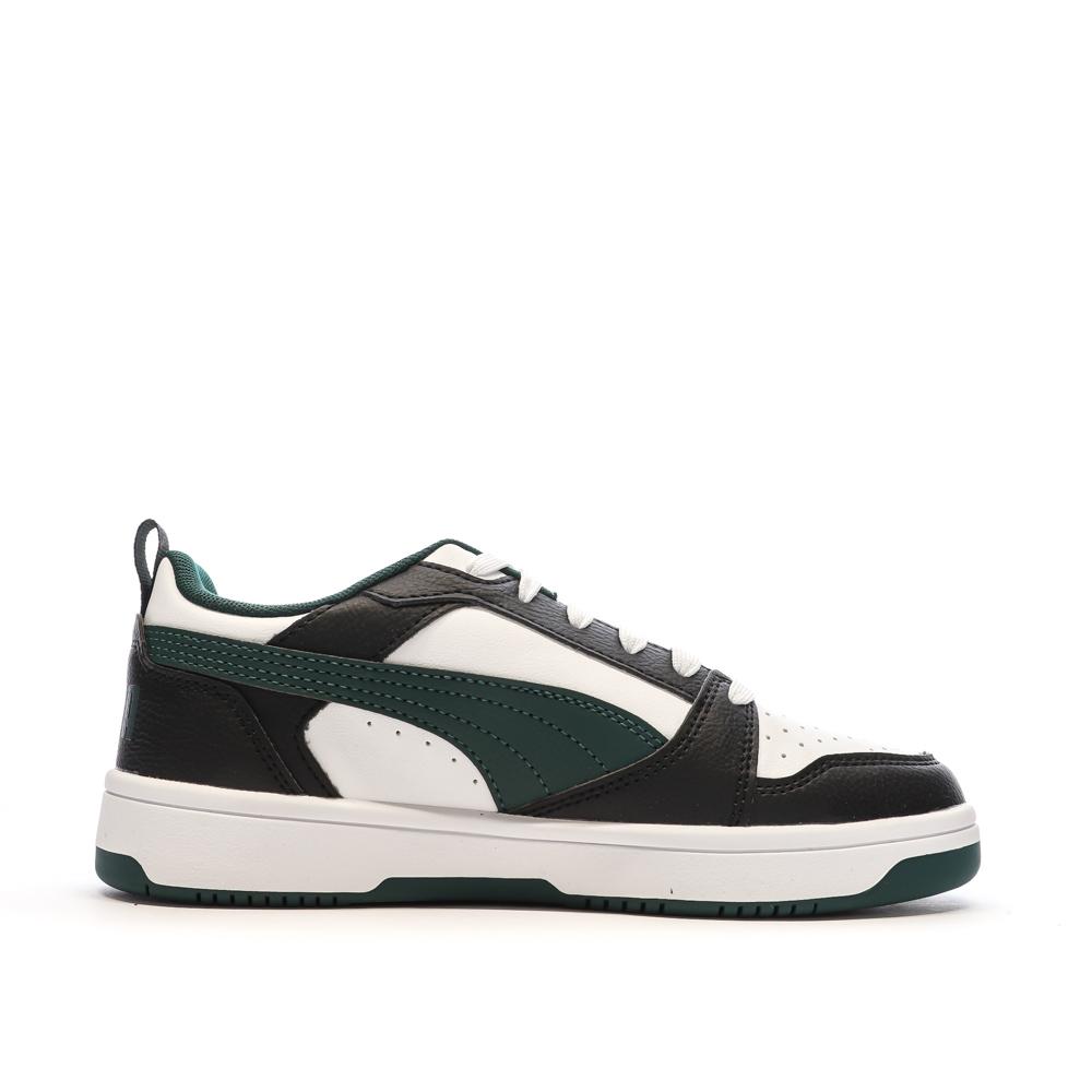 Puma Baskets Noires/Vertes/Blanches Garçon Puma Rebound
