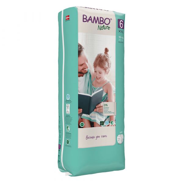Bambo Nature Fraldas Tamanho 6 ( 16Kg) 40 Un.