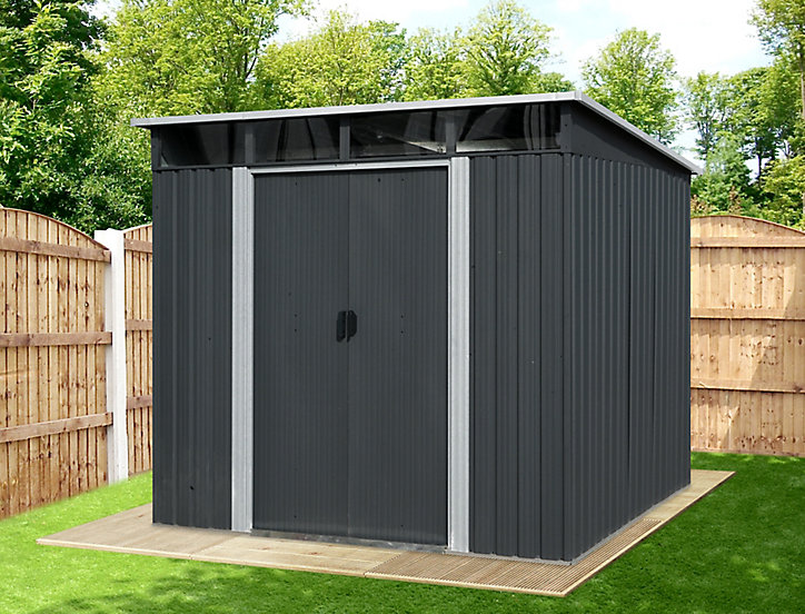 Abri de jardin métal puits de lumière, 4,59 m²