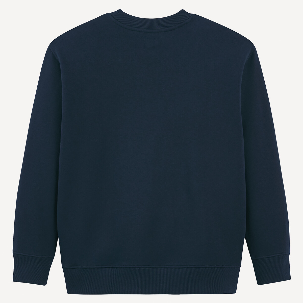 COLEÇÕES LA REDOUTE<br>Suéter com gola redonda e texto, em fleece