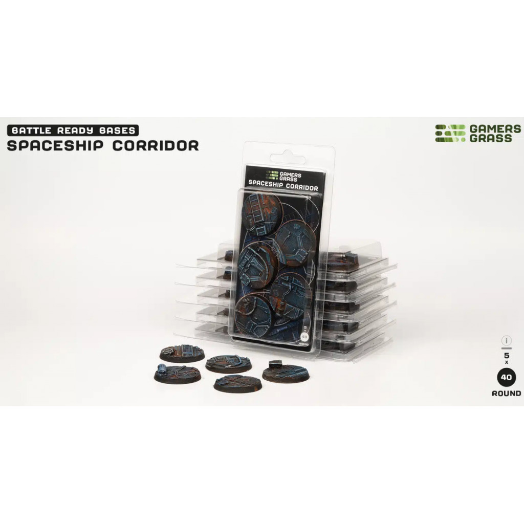 Spaceship Corridor Bases, Round 40mm (x5)