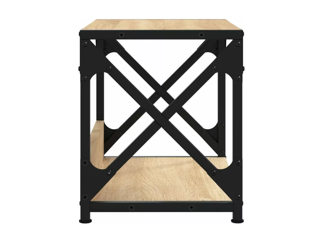 Support d'imprimante à 2 niveaux chêne sonoma 44x26x31,5 cm