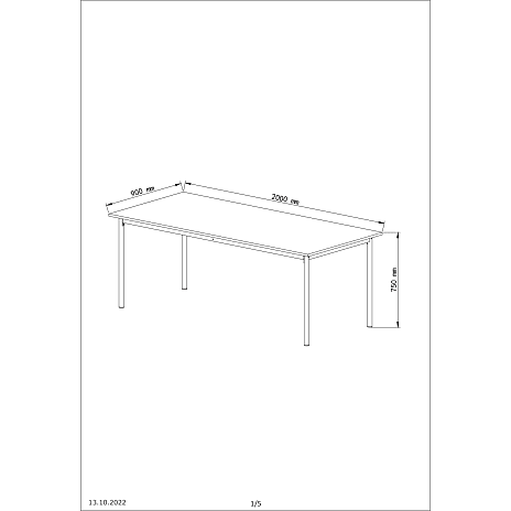Norr spisebord - sort