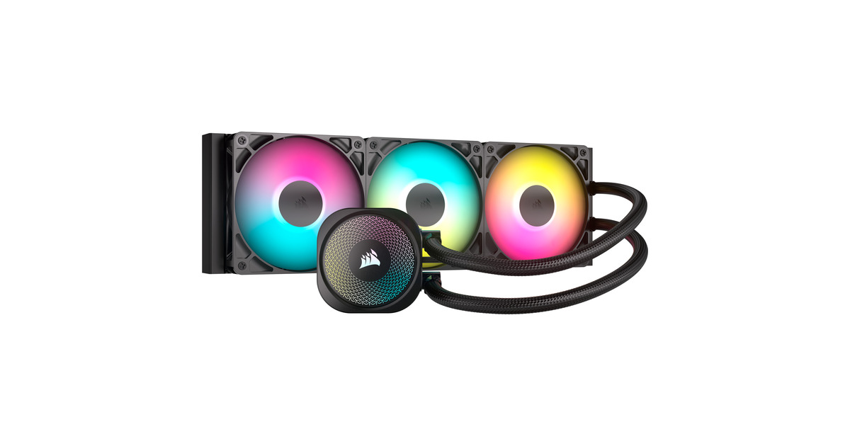 CorsairFRAME 4500X RS-R ARGB + NAUTILUS 360 RS ARGB midi tower behuizing  (Zwart | 2x USB-A | 1x USB-C | Tempered Glass)