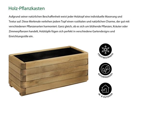 Dehner Holz-Pflanzkasten, ca. B90/H40/T35 cm,