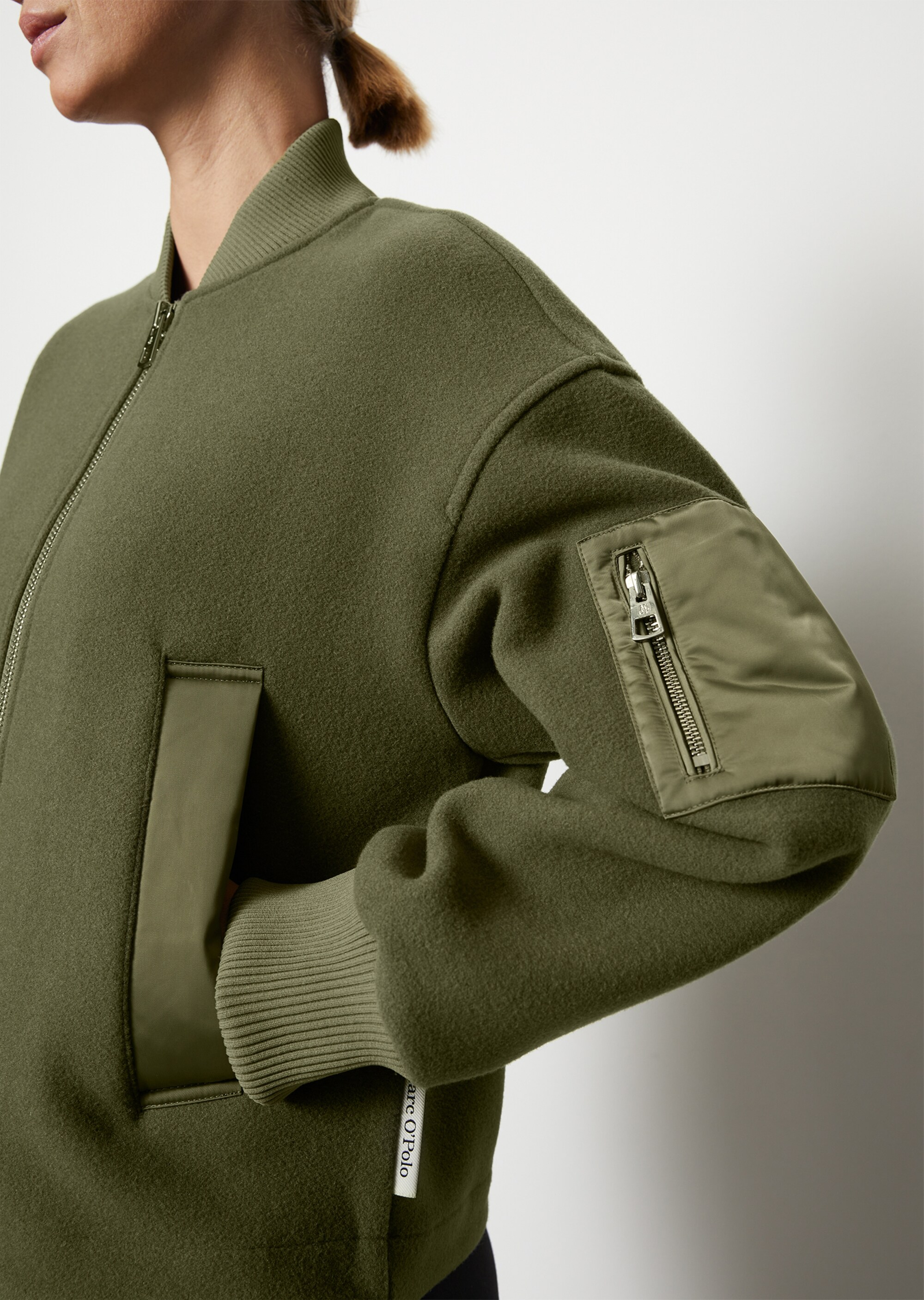 Blousonjacke relaxedaus Wolle-Mix