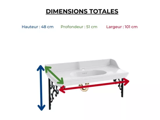 Pack plan vasque suspendu JACOB DELAFON Cléo 1890