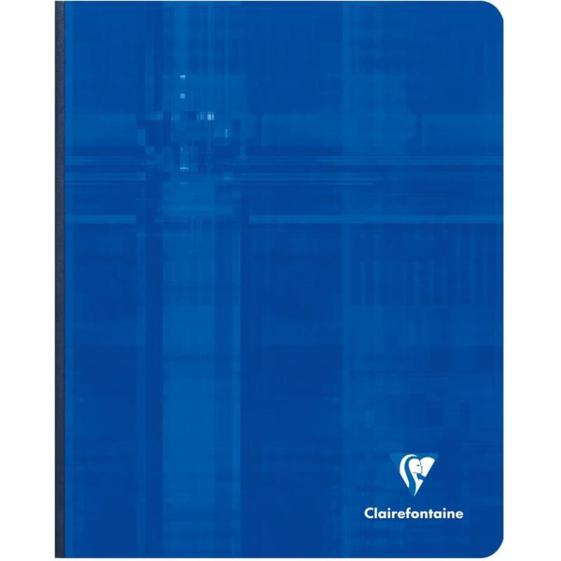 Cahier brochure dos toilé 16,5x21cm 192 pages petits carreaux + marge - Assortis