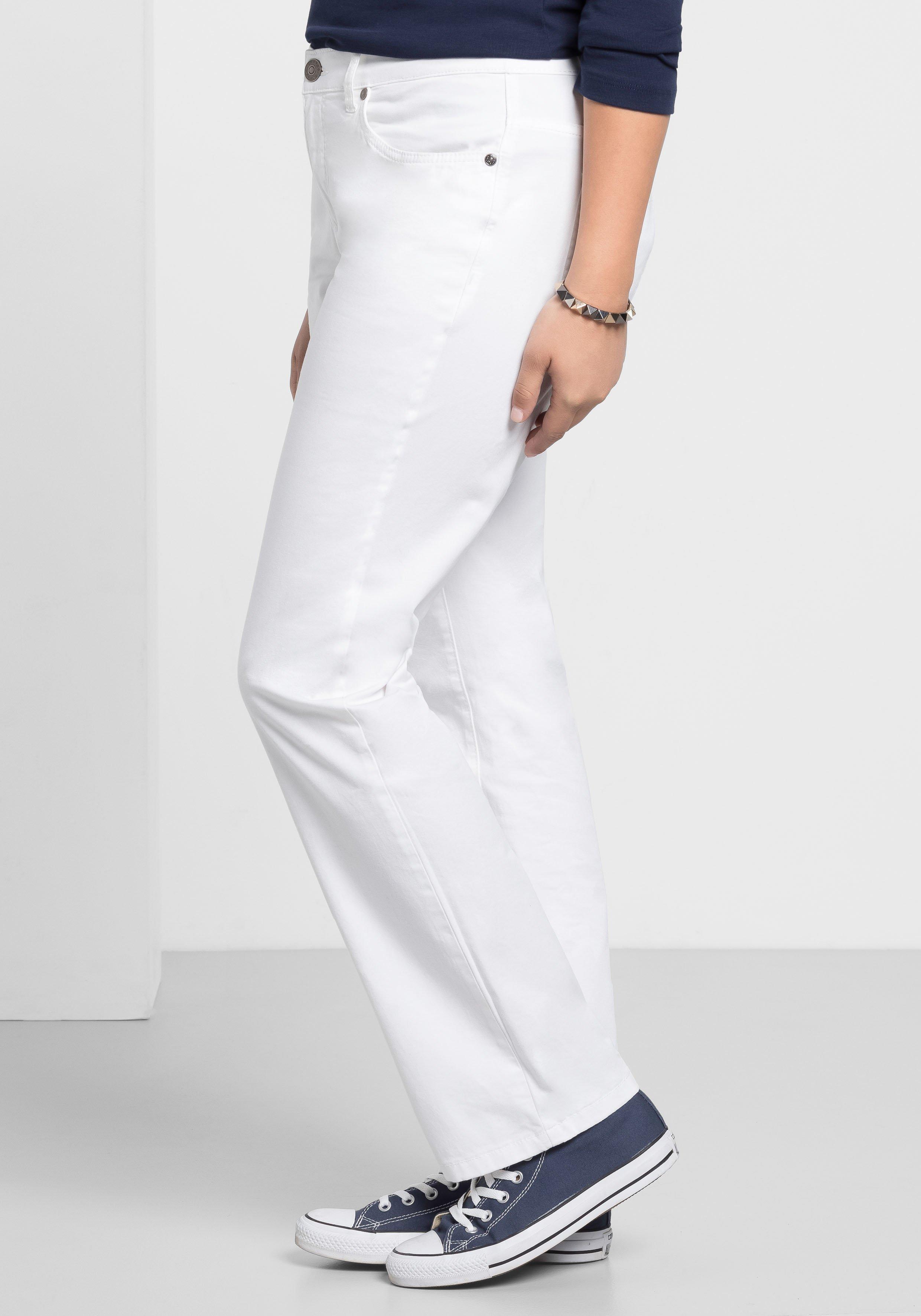 Gerade Hose aus Baumwoll-Twill