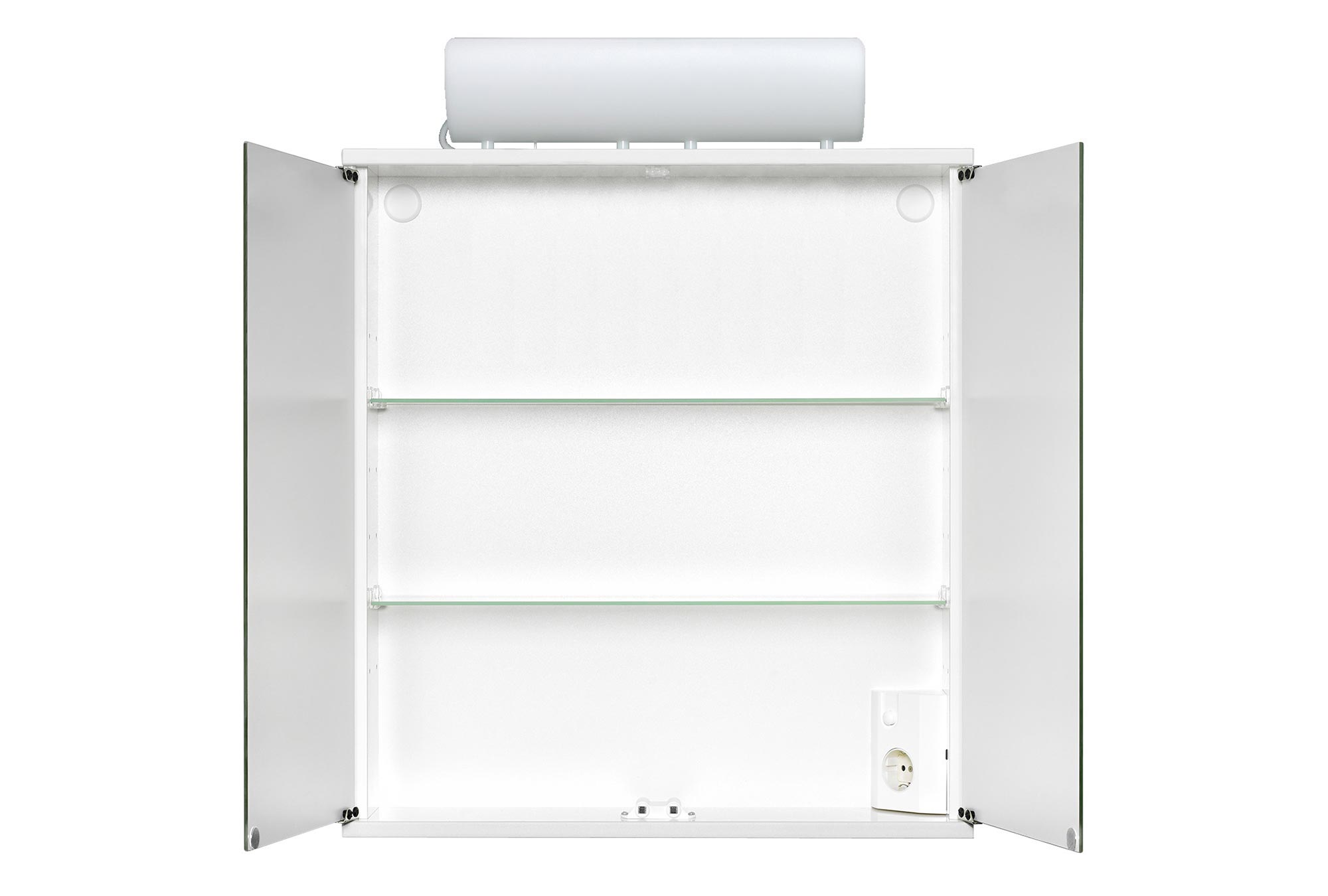 Spiegelschrank - weiß - 2 Türen - 60 cm breit
