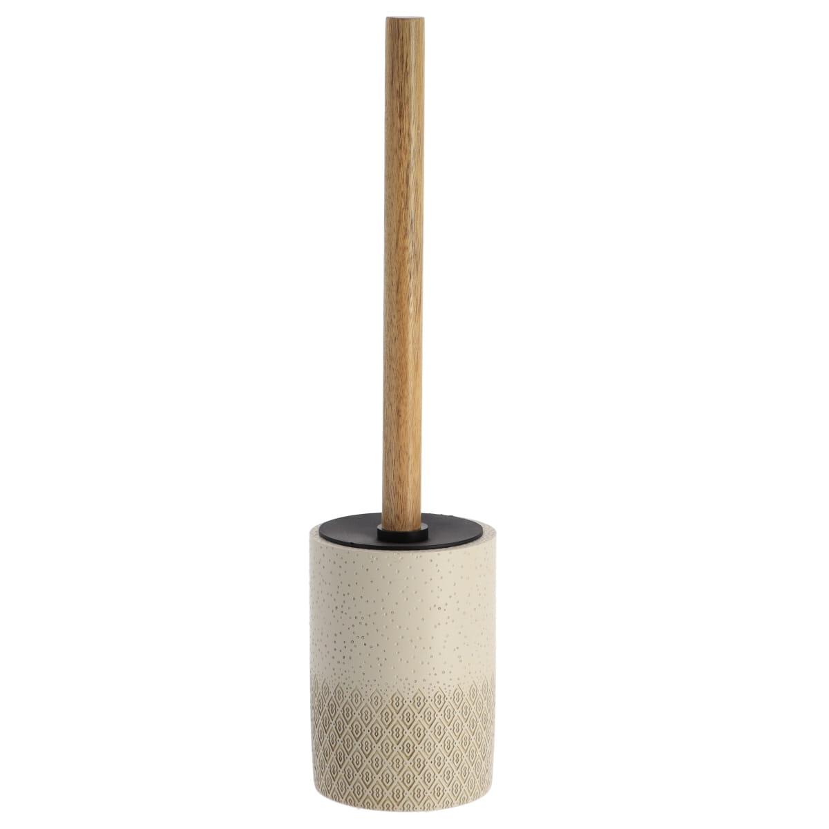 BROSSE WC POLYRESINE GRAVE NATUREL ACACIA