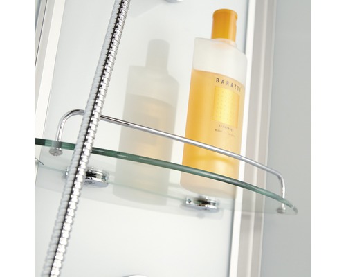 SCHULTE Ibiza Express Plus complete douche-unit, rechtsdraaiend, 80 x 120 x 204 cm, natuurlijk aluminium