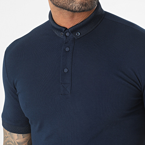 Polo Manches Courtes Bleu Marine