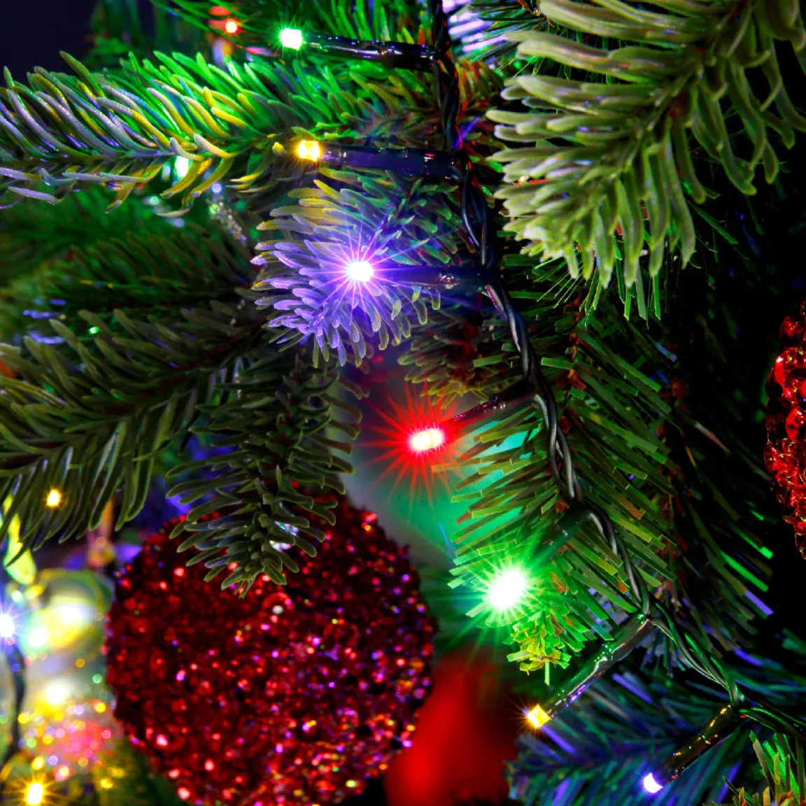 Guirlande lumineuse 22,50 m 1000 LED câble vert Luxe Multicouleur