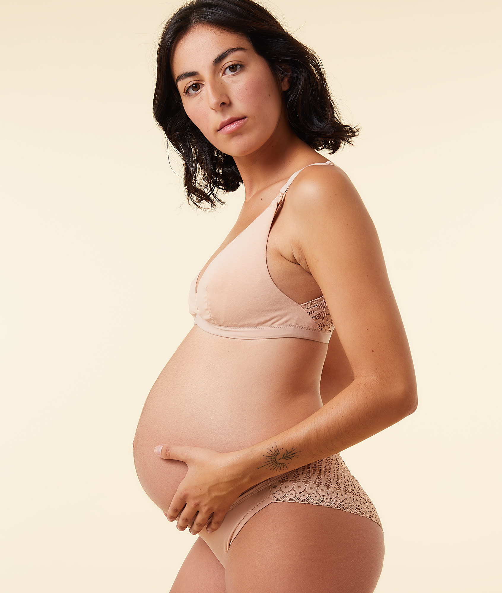 Culotte en coton biologique et dentelle