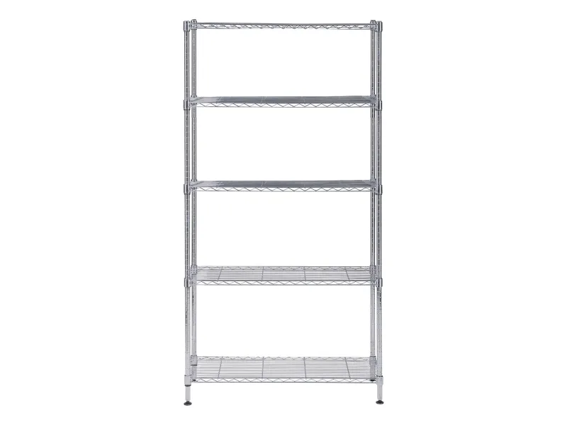Reol Alba chrome stål med 5 hylder medium
