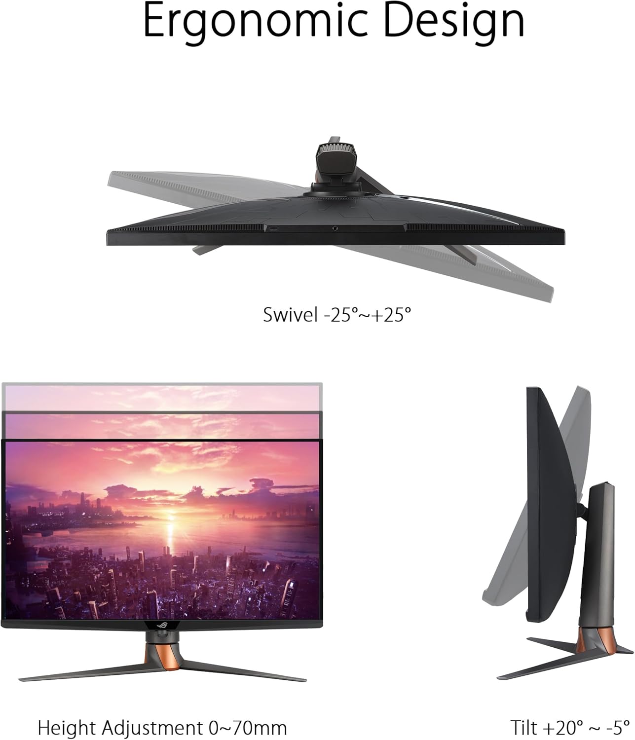 ASUS ROG Swift PG32UQXR Monitor PC 81,3 cm [32] 3840 x 2160 Pixel 4K Ultra HD Nero LED-SK?RM - 4K