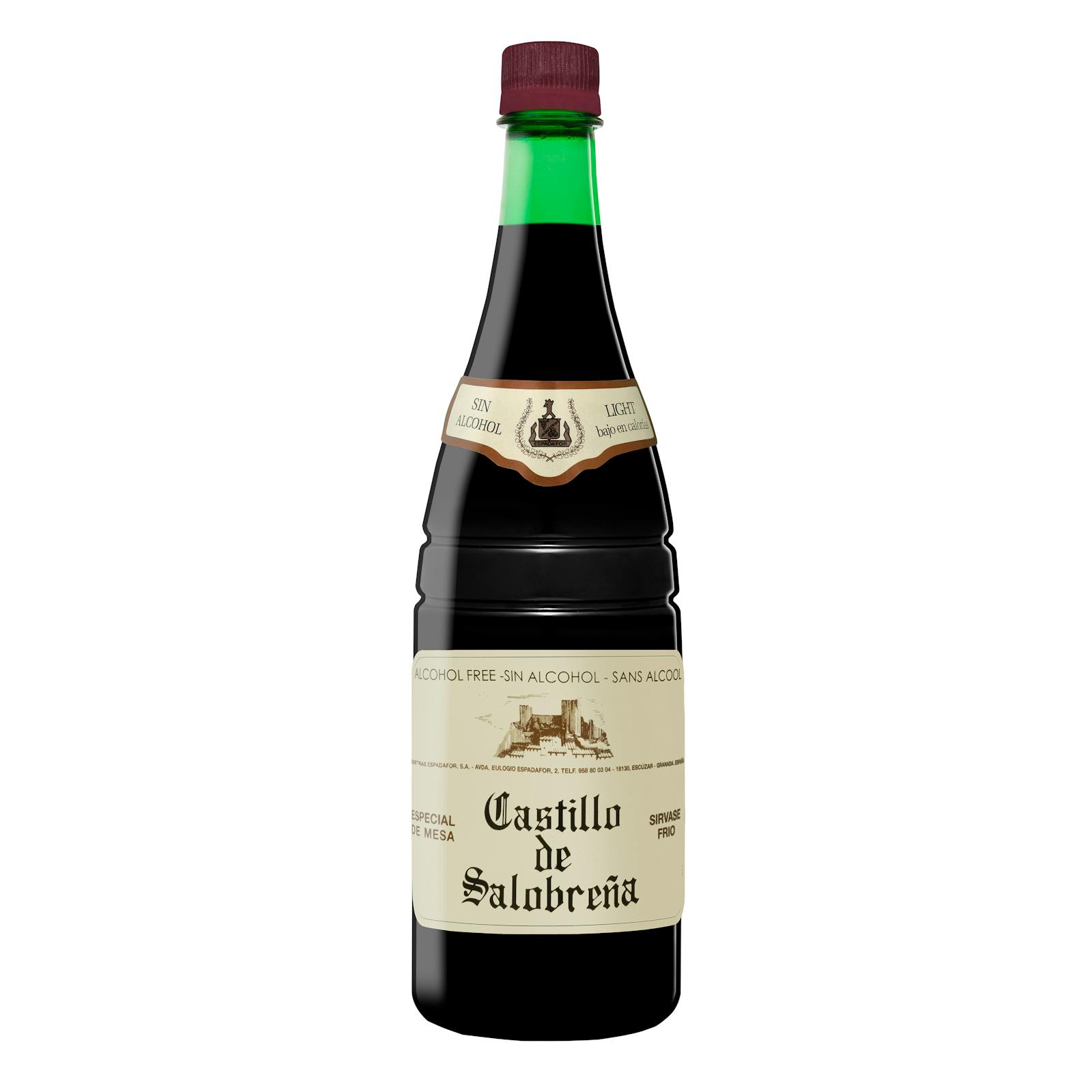 Boisson rafraîchissante, sans alcool, au goût rouge clair du Castillo de Salobreña