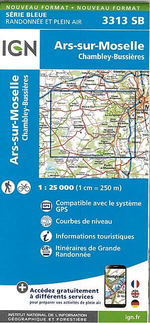 IGN - 3313 SB ARS SUR MOSELLE 1 25 000