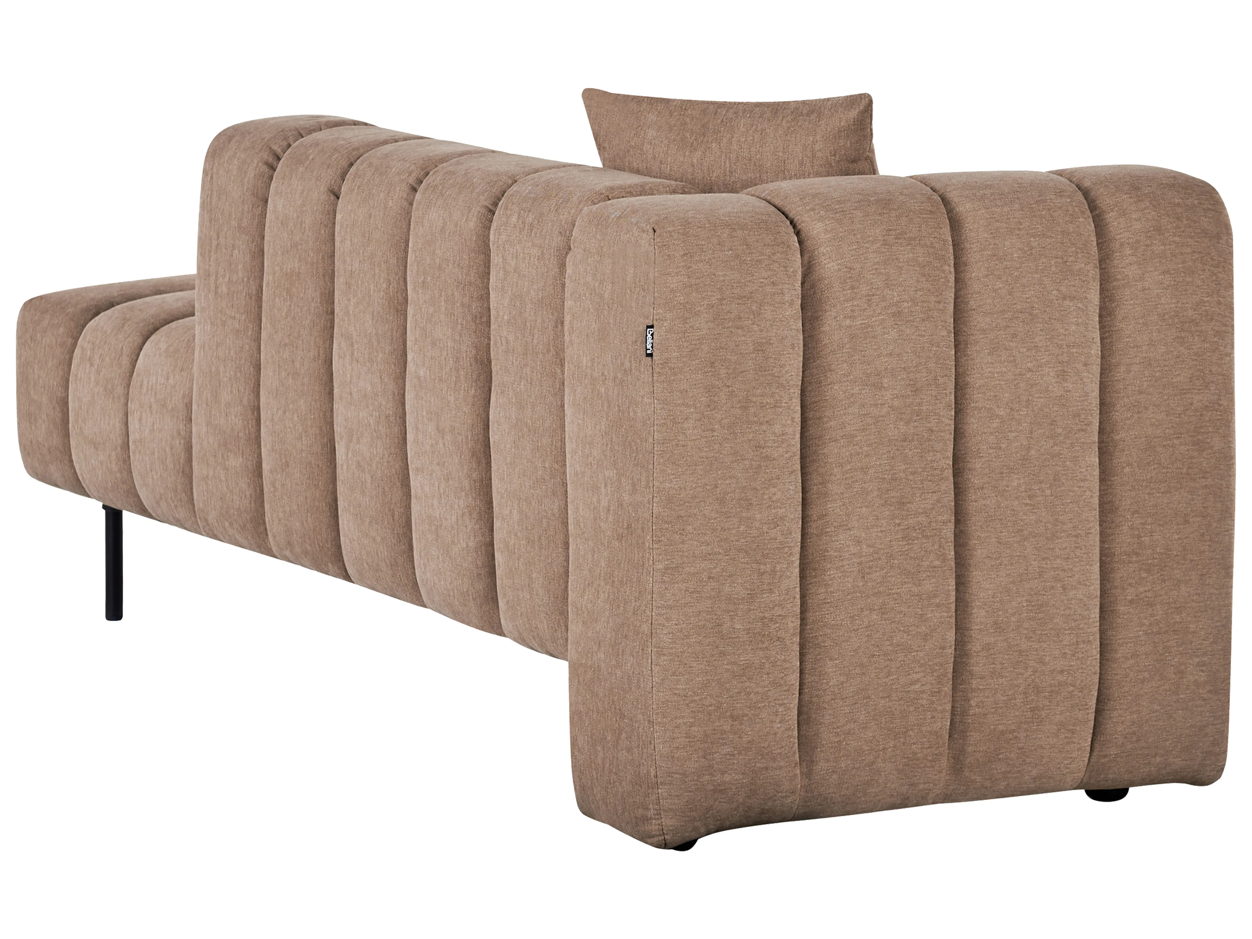Linkszijdige chaise longue LANNILS Stof Lichtbruin