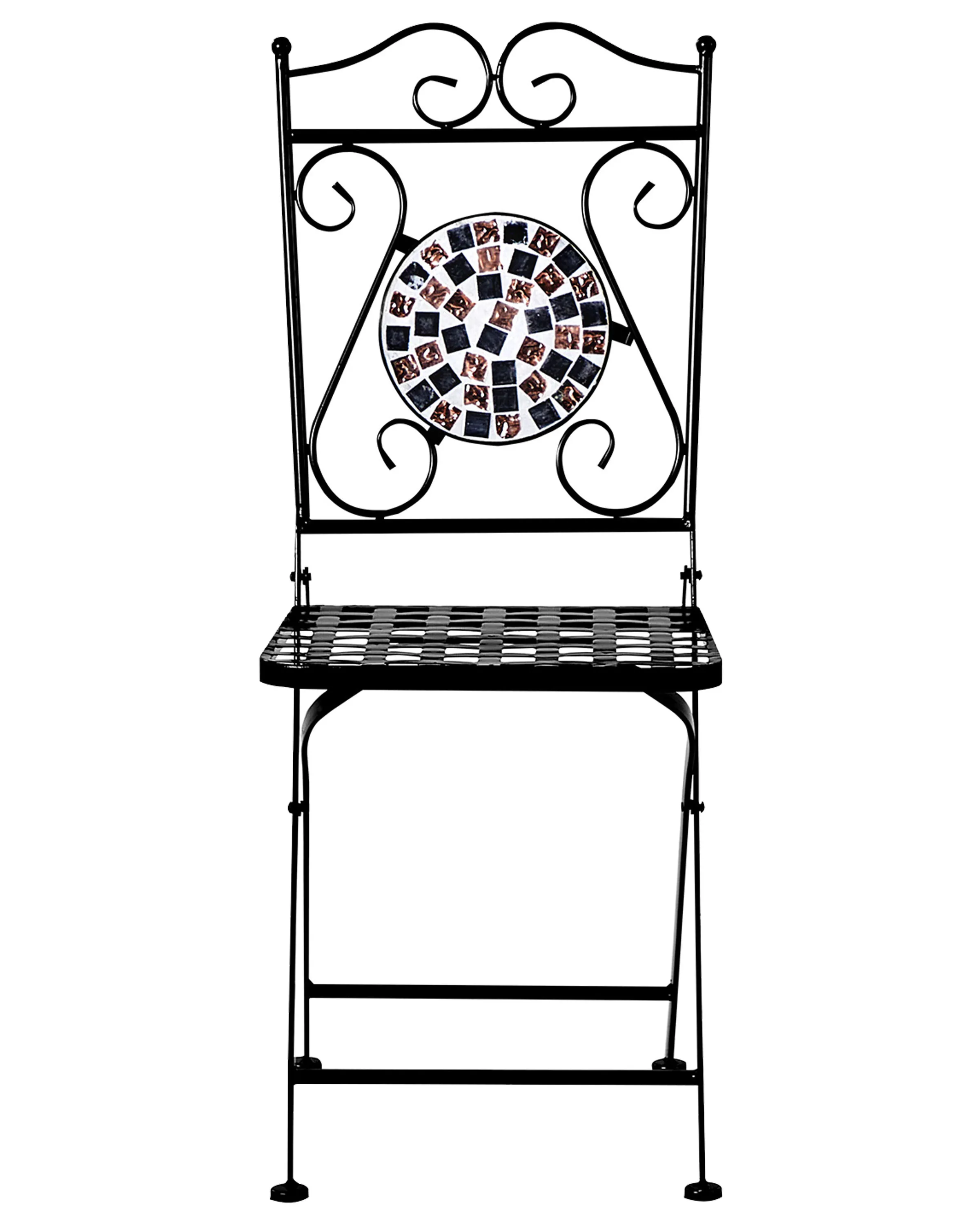 Set van 2 tuinstoelen CARPINO Metaal Zwart