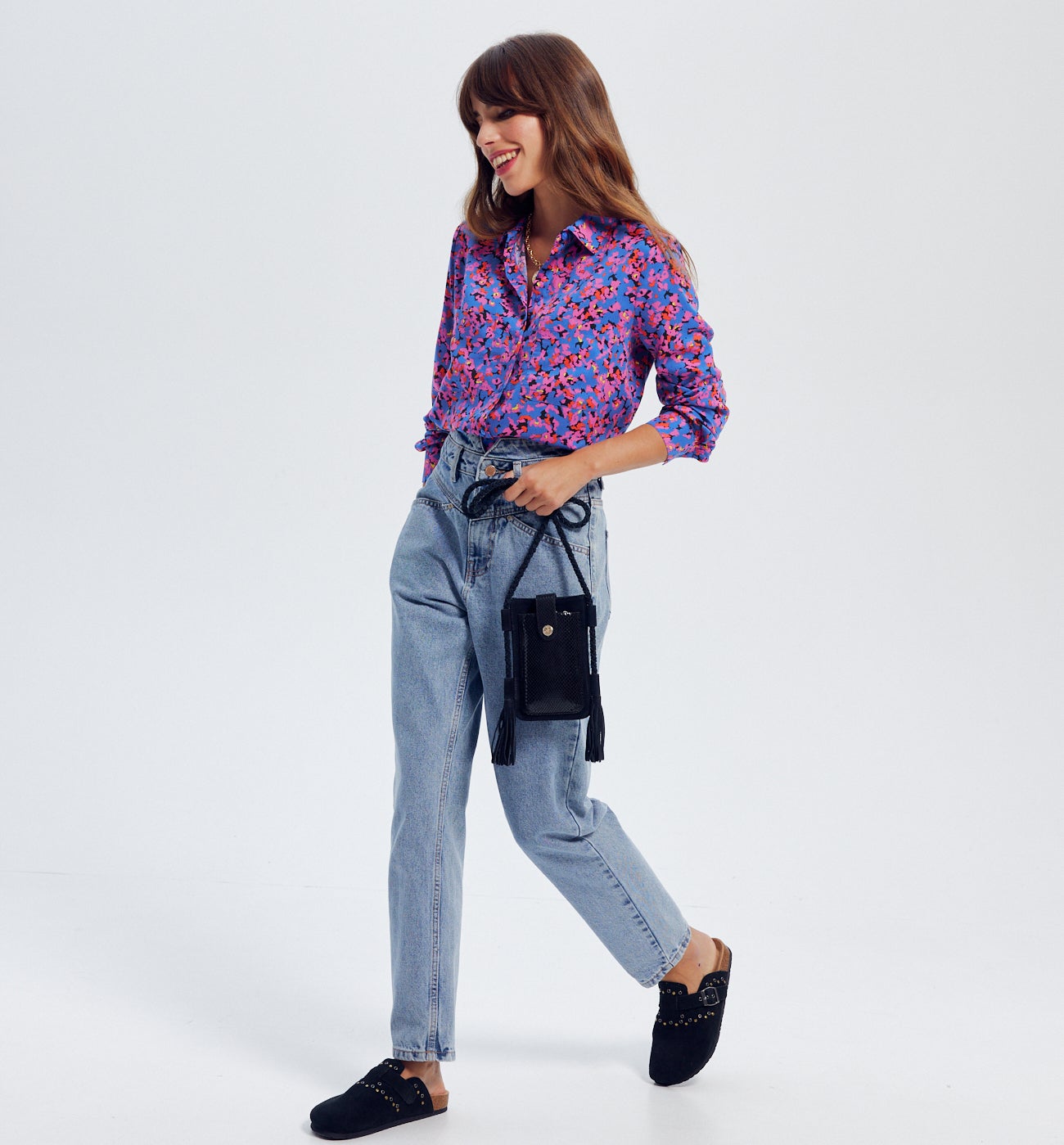 Chemise imprimée Femme - Imprimé bleu