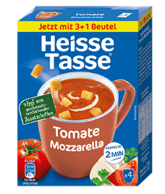 Erasco 36x Heisse Tasse Tomate Mozzarella á 19,6g=705,6g MHD:28.4.26