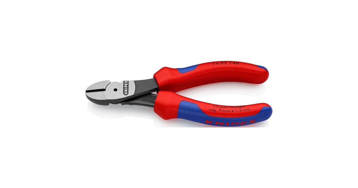 KNIPEXKracht-zijsnijtang 74 02 140 kniptang  (Rood)