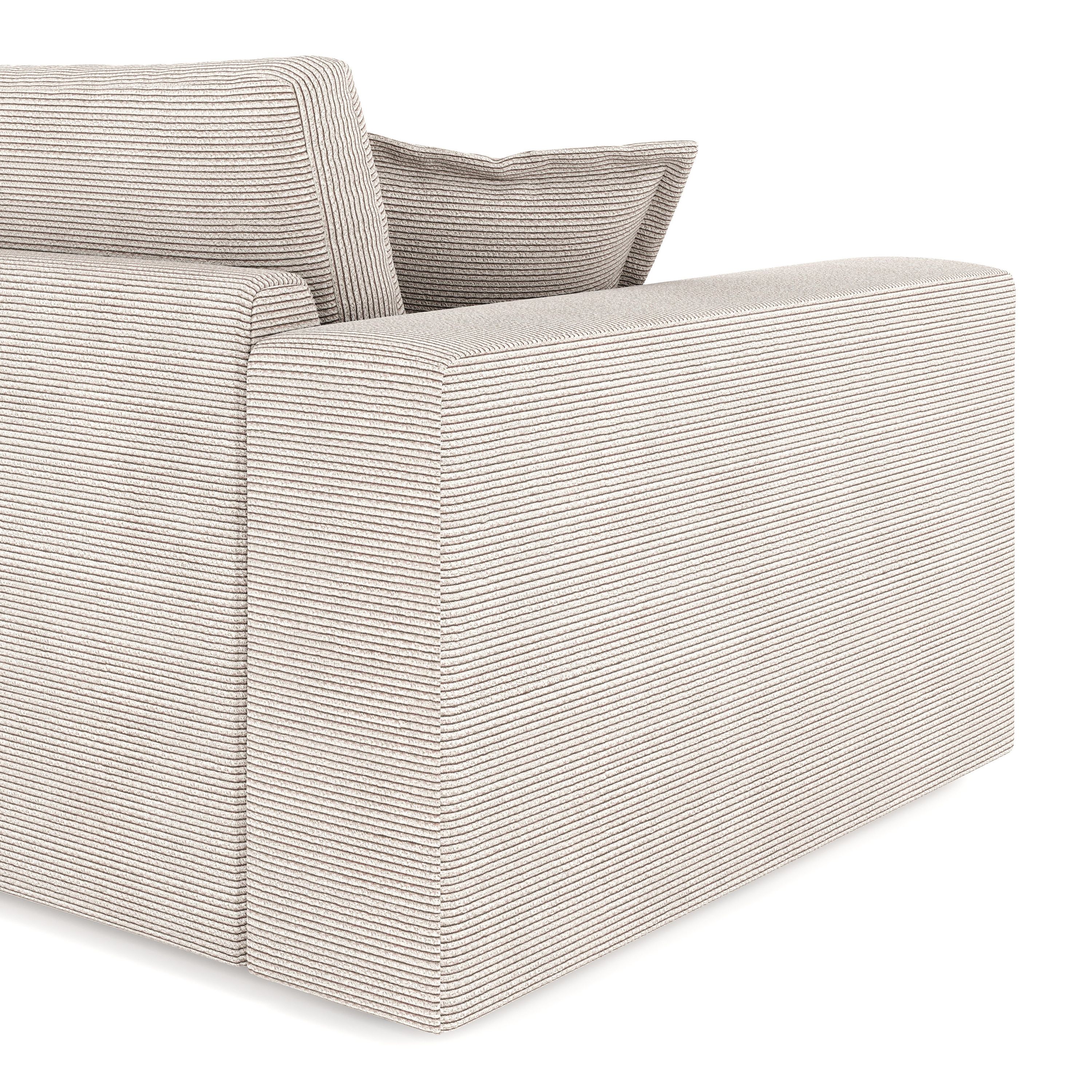 Ecksofa Cord TARJA rechts beige