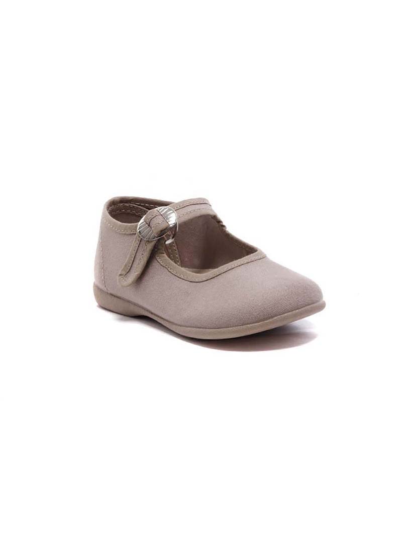 Antique Pink Canvas Ballet Flats