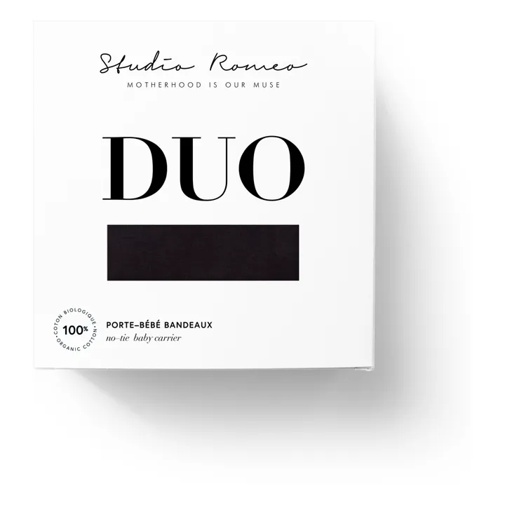Studio Romeo Porte-bébé Black en coton bio | Noir