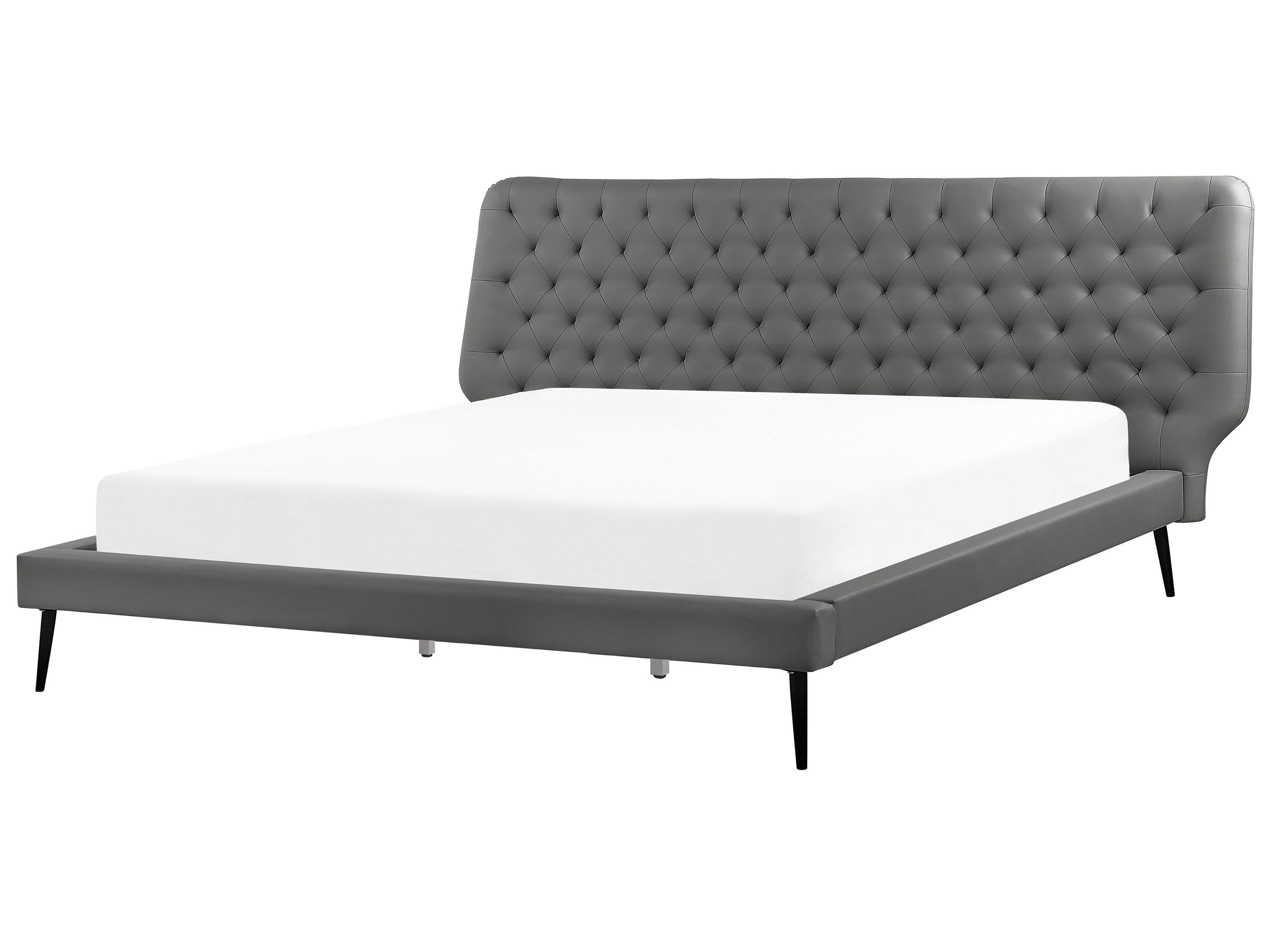 Bed Kunstleer ESSONNE 180 x 200 cm Grijs