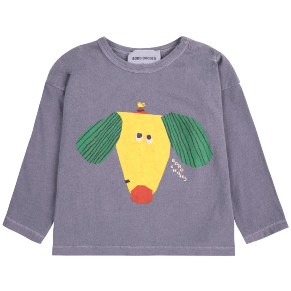 Køb Bobo Choses Navy Blue Happy Dog Bluse