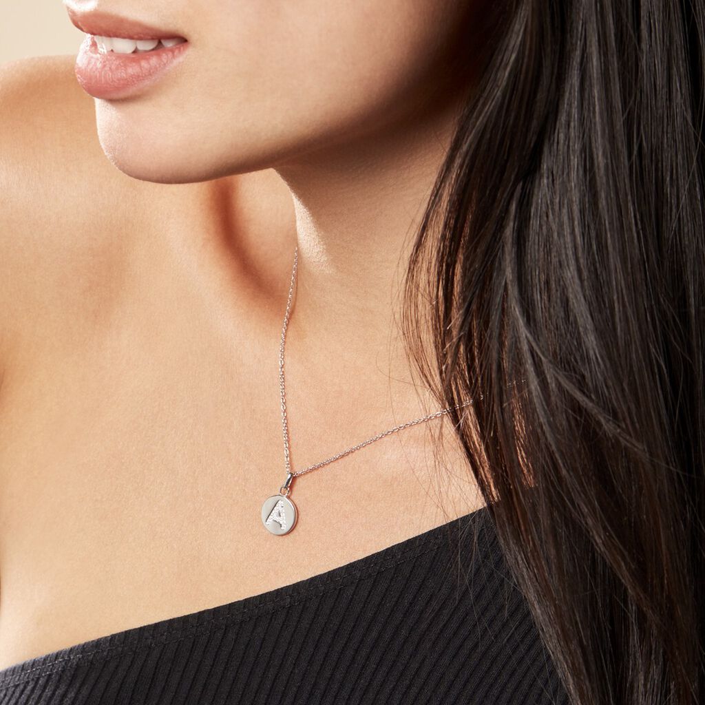 Collier Argent Eugenien Oxydes De Zirconium