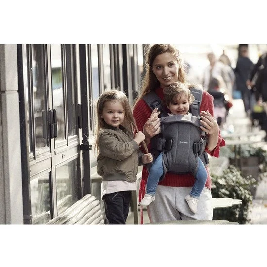 Porte-bébé One   Gris denim / foncé cotton mix        de               BabyBjörn