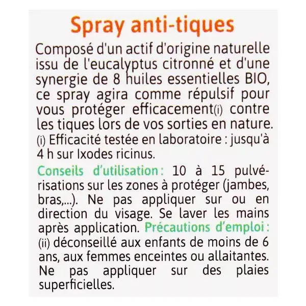 Ladrôme Été Insecte Spray Anti-Moustiques et Tiques 50ml