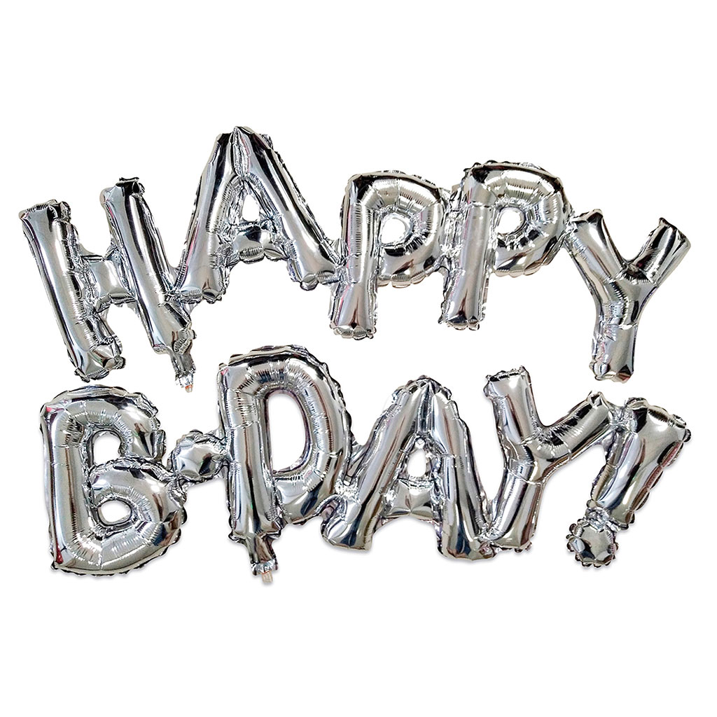 Ballon HAPPY B-DAY aluminium