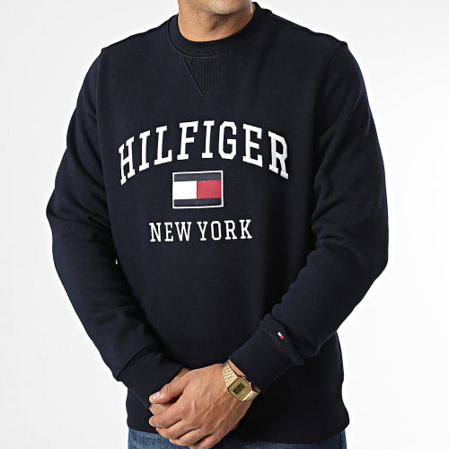 Sweat Crewneck Modern Varsity 8755 Bleu Marine
