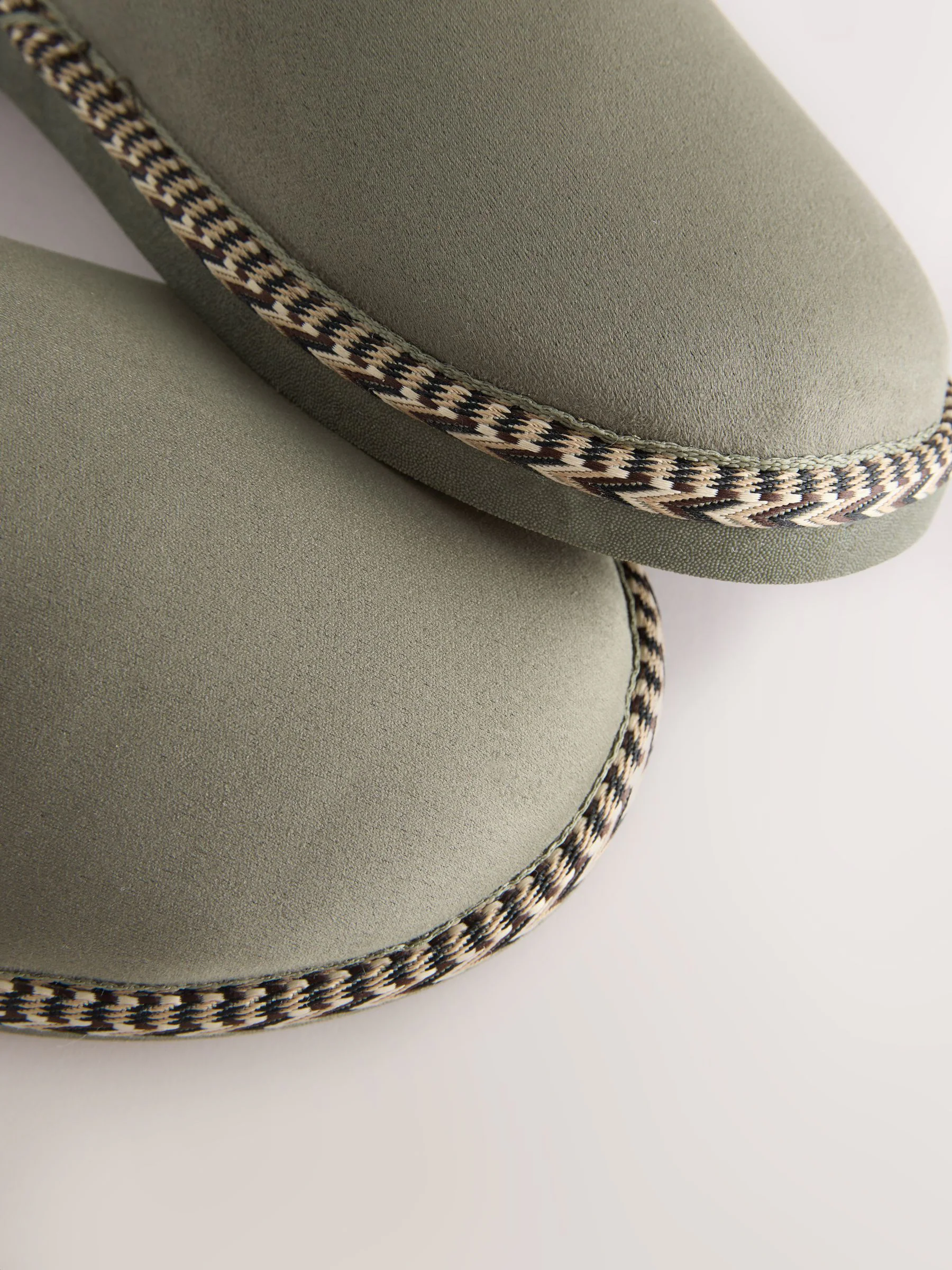 Kakigroen - Microsuede Taped Mule Slippers