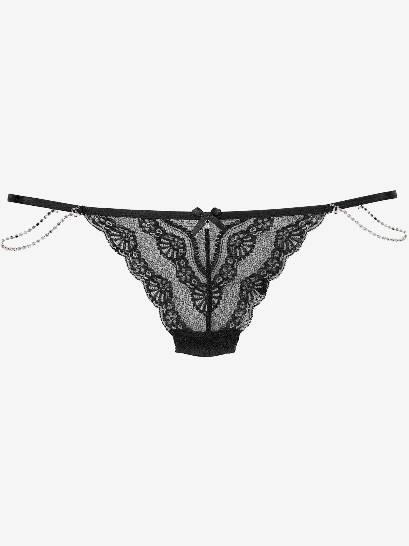 String avec chaînes à strass amovibles sur les côtés