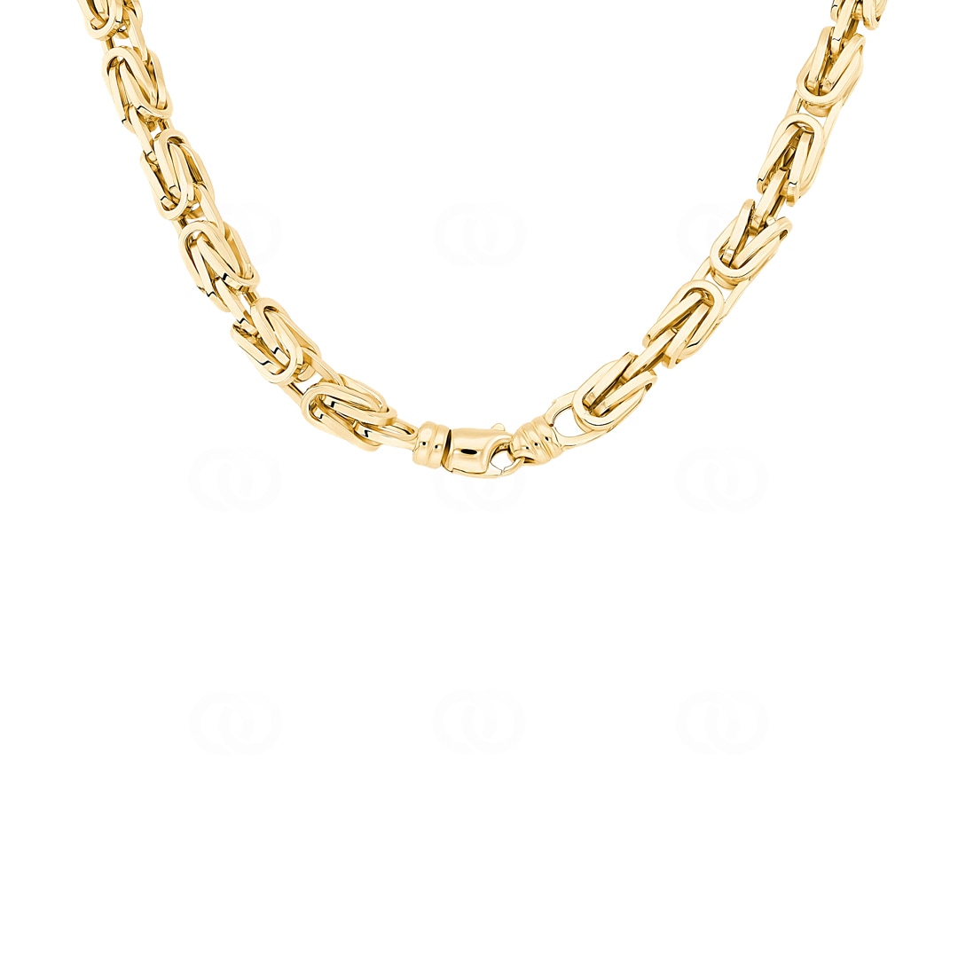 7.0mm Königskette klassisch 750/18 K Gelbgold halbmassiv