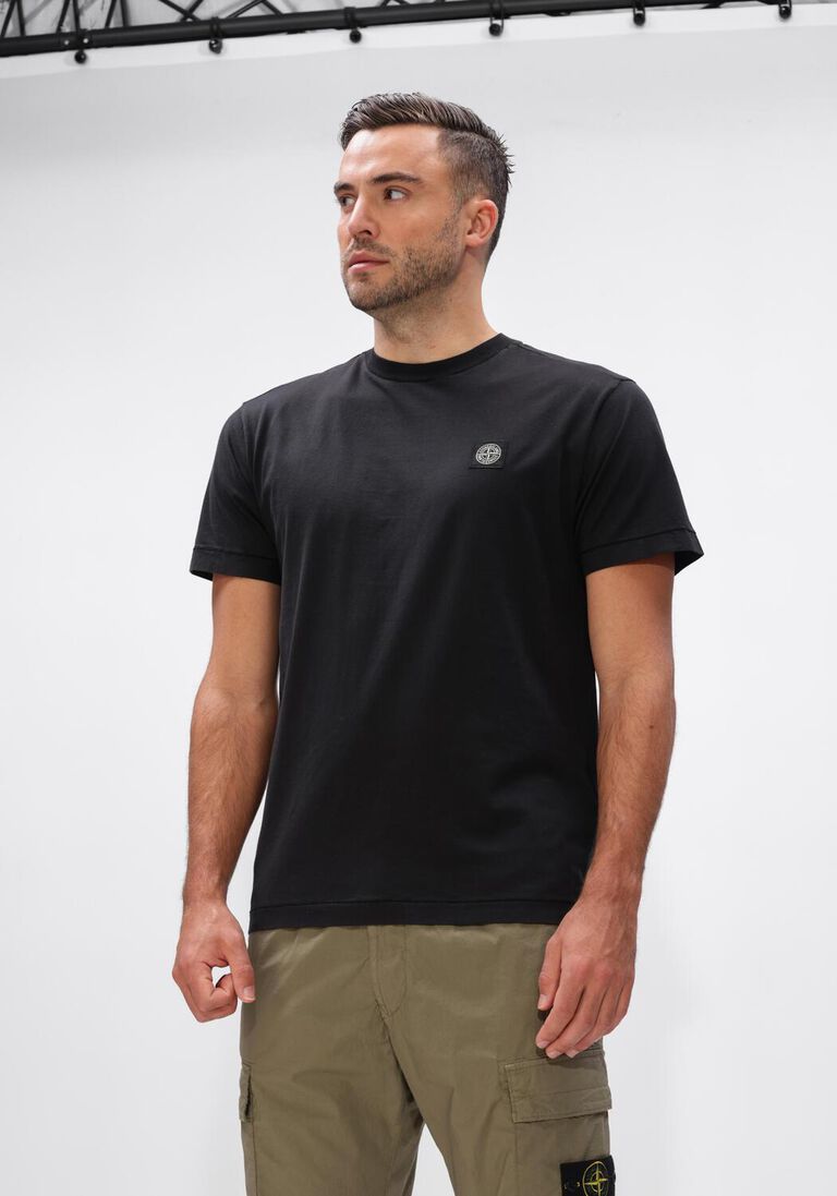 zwarte stone island t-shirt ss t-shirt s0013
