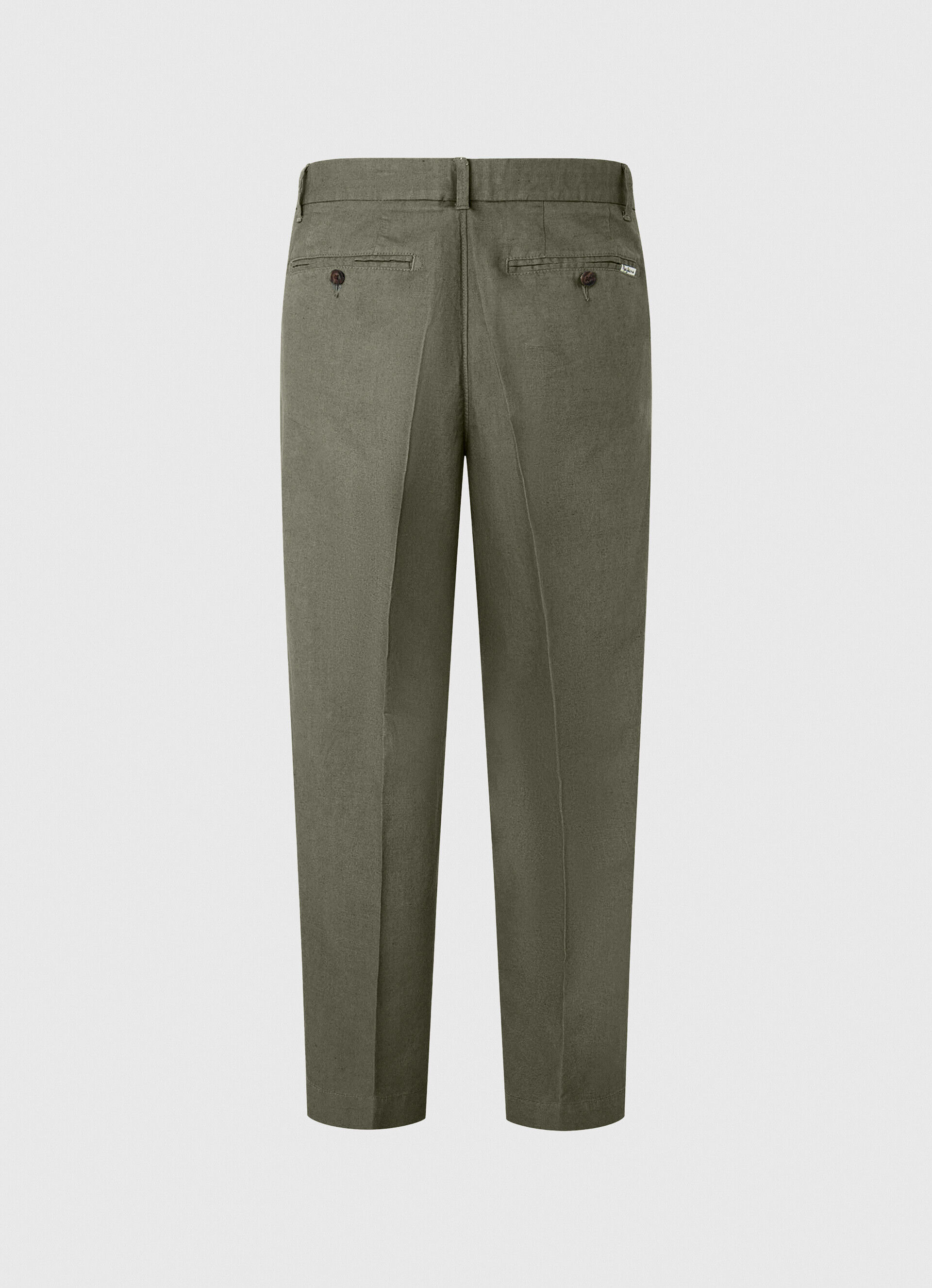 Calça chinesa com corte relaxado em flecha - casting green