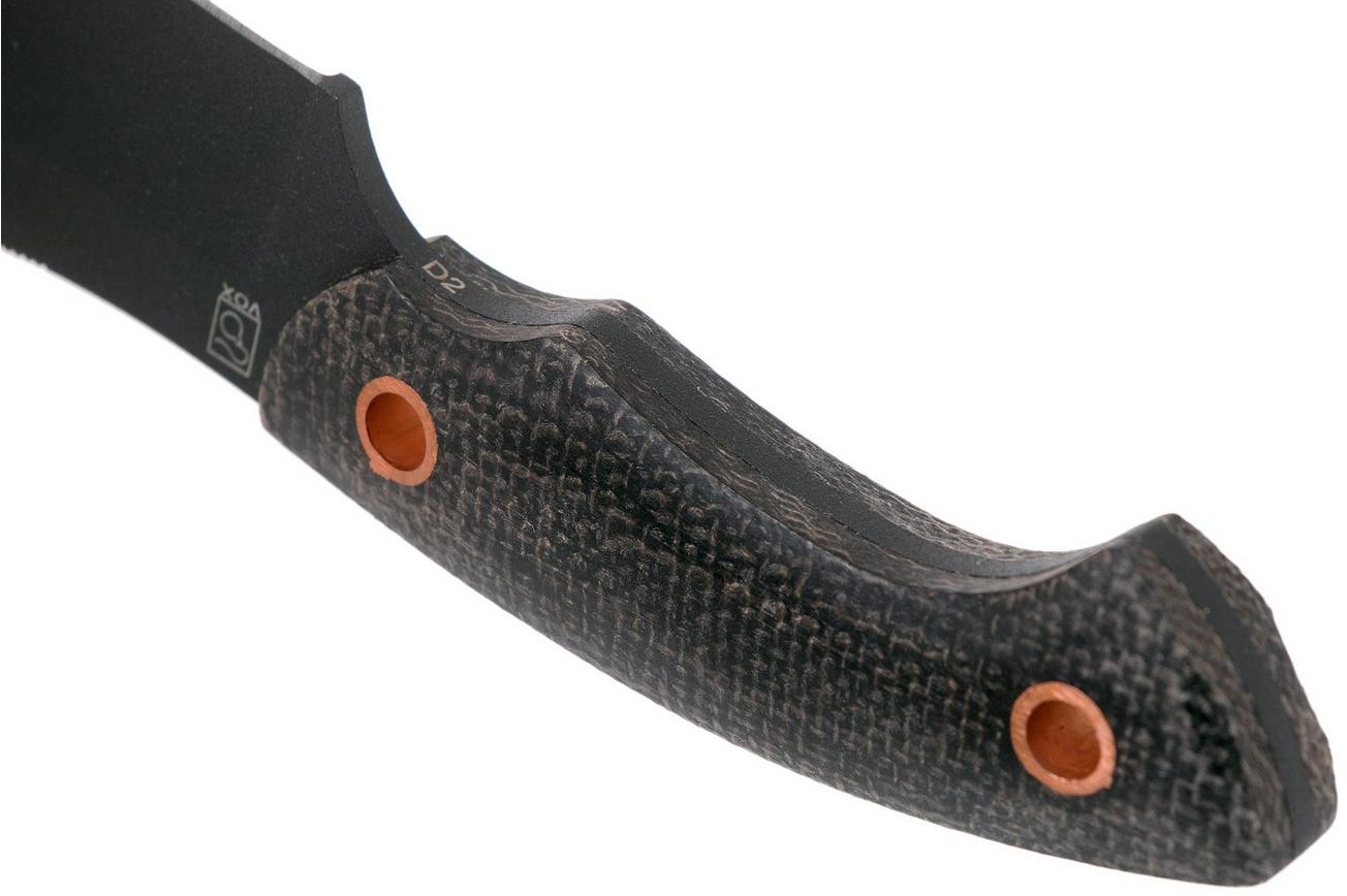 Böker Plus Nessmi Pro 02BO018 Black Micarta Copper vaststaand mes, Jesper Voxnaes design