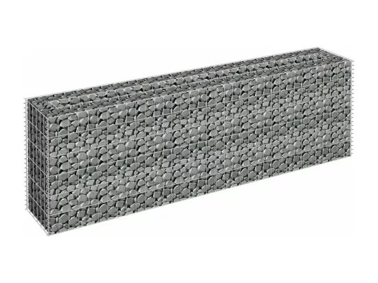 Lit surélevé à gabion Acier galvanisé 180x30x60 cm